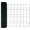 vidaXL Zaun mit Pfosten Gr&uuml;n 1,4 x 10 m Stahl und PVC