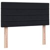 vidaXL Boxspringbett mit Matratze Schwarz 90x220 cm Samt