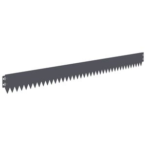 vidaXL Raseneinfassung 50 Stk. 103 x 10 cm Stahl Anthrazit