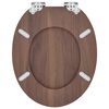 vidaXL Soft-Close Toilettensitz Braun 44 x 38 cm MDF-Platte