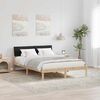 vidaXL Bettgestell Braun und Schwarz 150 x 200 cm Massivholz Kiefer