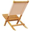 vidaXL Gartenst&uuml;hle 2 Stk. Beige Massivholz Akazie & Stoff