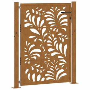 vidaXL Gartentor 100x150 cm Verwitterungsstahl Wellendesign