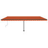 vidaXL Markise Manuell Einziehbar mit LED 600x300 cm Orange Braun