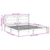 vidaXL Massivholzbett Extra Lang ohne Matratze 200x210 cm