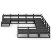 vidaXL 12-tlg. Garten-Lounge-Set Massivholz Kiefer