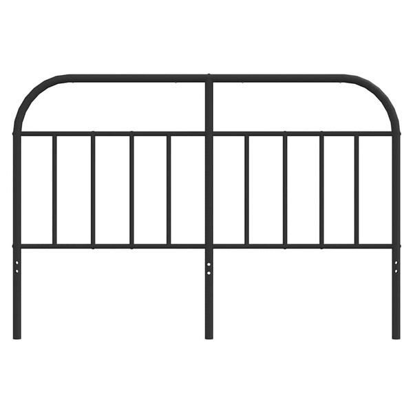 vidaXL Kopfteil Metall Schwarz 140 cm