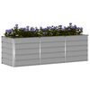 vidaXL Pflanzk&uuml;bel Hellgrau 240 x 80 x 75 cm Stahl