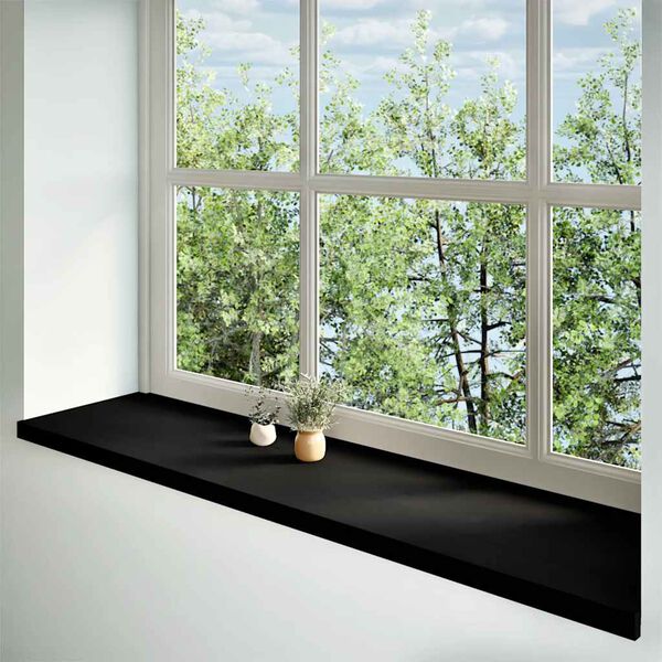 vidaXL Fensterb&auml;nke 2 Stk. Dunkelbraun 160x40x2 cm Massivholz Eiche