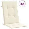vidaXL Gartenst&uuml;hle mit Auflagen 8 Stk. Massivholz Teak