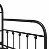vidaXL Tagesbettrahmen Schwarz 107 x 203 cm Pulverbeschichteter Stahl