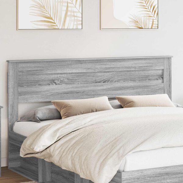 vidaXL Kopfteil Graues Sonoma 200 cm Holzwerkstoff
