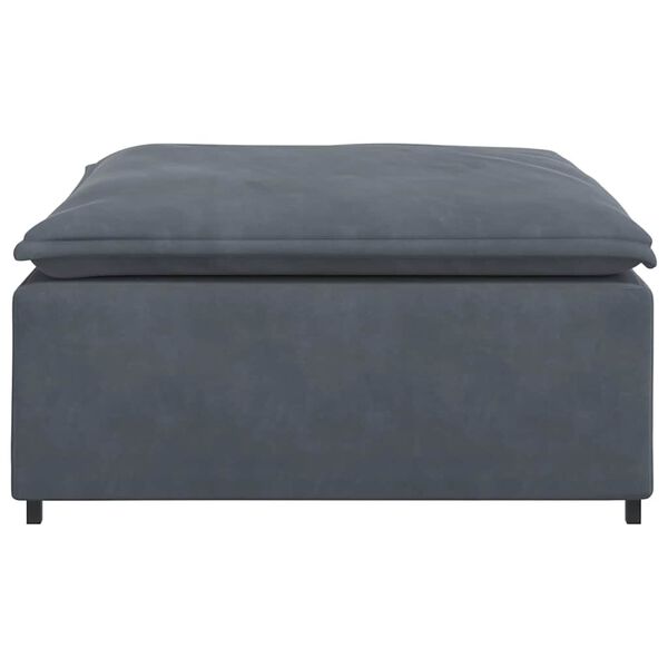 vidaXL Modulares Sofa Fußhocker-Modul Dunkelgrau 100x100x48 cm