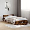 vidaXL Bettgestell mit Schublade R&auml;uchereiche 100x200 cm Holzwerkstoff