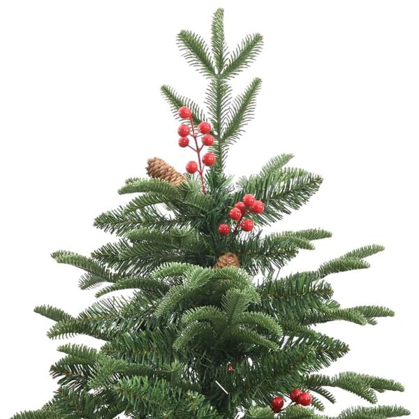 vidaXL K&uuml;nstlicher Weihnachtsbaum Klappbar mit Zapfen & Beeren 240 cm