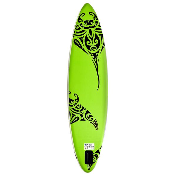 vidaXL SUP-Board-Set Aufblasbar 366x76x15 cm Grün