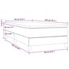 vidaXL Boxspringbett mit Matratze Blau 90x200 cm Stoff