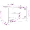 vidaXL TV-Schr&auml;nke 2 Stk. Schwarz 67x39x44 cm Stahl