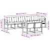 vidaXL Outdoor-Sofagarnitur mit Kissen 8 pcs Nat&uuml;rlich und Schwarz