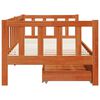 vidaXL Tagesbett mit Kopfteil 3 pcs Wachsbraun Massivholz Kiefer