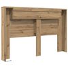vidaXL Kopfteil-Schrank mit LED Artisan-Eiche 160 x 16,5 x 103,5 cm