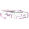 vidaXL Bettgestell Betongrau 90x200 cm Holzwerkstoff