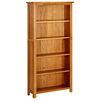 vidaXL B&uuml;cherregal 5 F&auml;cher 70x22x140 cm Massivholz Eiche