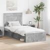 vidaXL Bettrahmen Beton Grau 100 x 200 cm Massives Kiefernholz