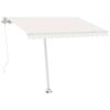 vidaXL Markise Manuell Einziehbar mit LED 300x250 cm Creme