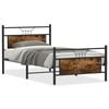 vidaXL Bettgestell ohne Matratze R&auml;uchereiche 107x203 cm Holzwerkstoff