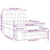 vidaXL Boxspringbett mit Matratze Dunkelgr&uuml;n 140x190 cm Samt