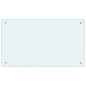 vidaXL K&uuml;chenr&uuml;ckwand Milchwei&szlig; 70x40 cm Hartglas