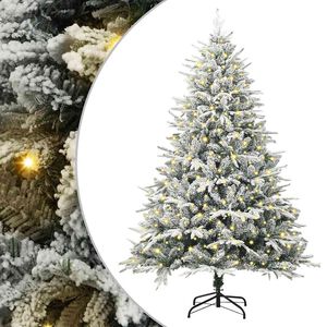 vidaXL K&uuml;nstlicher vorbeleuchteter Weihnachtsbaum Gr&uuml;n 180 cm