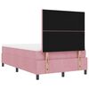 vidaXL Boxspringbett mit Matratze mit Kopfteil Rosa 120 x 200 cm Samt