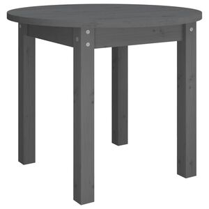 vidaXL Couchtisch Grau &Oslash; 55x45 cm Massivholz Kiefer
