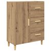 vidaXL Sideboard Artisan-Eiche 34 x 69,5 x 90 cm Holzwerkstoff
