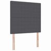 vidaXL Boxspringbett Dunkelgrau und Wei&szlig; 90 x 200 cm Cordstoff