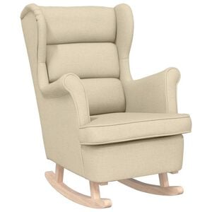 vidaXL Schaukelsessel Creme 74x90x102 cm Stoff