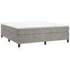 vidaXL Boxspringbettgestell Hellgrau 160x200 cm Samt