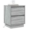 vidaXL Nachttisch 2 pcs Grau 39 x 34,5 x 50 cm Holzwerkstoff