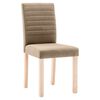 vidaXL Esszimmerst&uuml;hle 6 Stk. Taupe Stoff