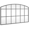 vidaXL Wandspiegel Schwarz 100x60 cm Gew&ouml;lbt Eisen