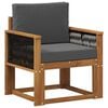 vidaXL Outdoor Mittelsofa Massivholz Akazie Natur
