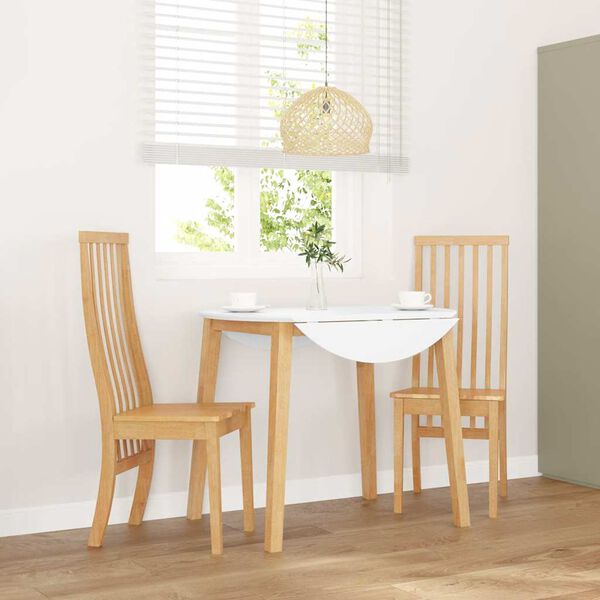 vidaXL Esszimmerstühle 2 Stk. Massivholz Gummibaum