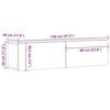 vidaXL TV-Wandschrank Artisan-Eiche 120x30x30 cm Holzwerkstoff