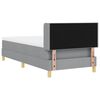 vidaXL Boxspringbett mit Matratze Hellgrau 190 x 90 cm Polyester