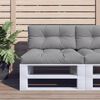 vidaXL Palettenkissen Grau 80x40x12 cm Stoff