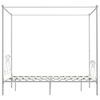 vidaXL Himmelbett-Gestell Wei&szlig; Metall 140 x 200 cm