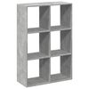 vidaXL Raumteiler-B&uuml;cherregal Betongrau 69,5x29x103,5 cm Holzwerkstoff