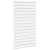 vidaXL Doppelrollo Wei&szlig; 125x200 cm Stoffbreite 120,9 cm Polyester
